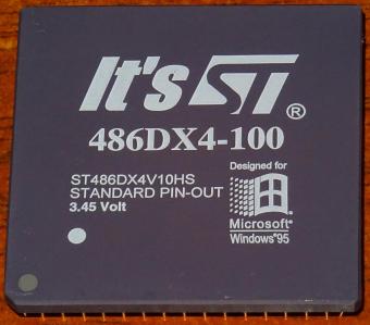 It's ST 486DX4-100 MHz CPU (ST486DX4V10HS) 3.45V Made in Canada 1995